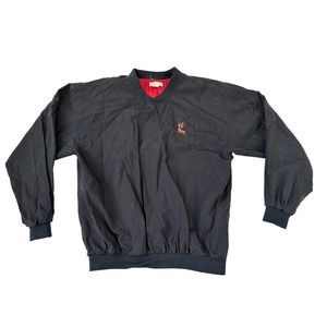 Vintage Vail Golf Club Nylon Mens Large Blue Pullover Windbreaker Jacket VTG